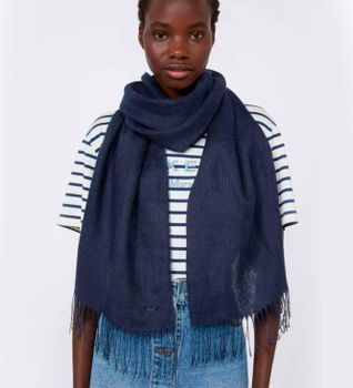Weekend Max Mara para mujer. 2615541105600 Bufanda de lino Wkasionbio marino (OSFA), Casual