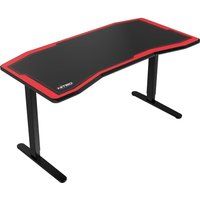 nitro concepts d16m carbon gaming desk - black  red black