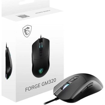 Ratón MSI Forge GM320 Gaming Cable USB 12800 DPI Negro RGB 6 Botones