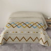 naturals - edredon estampado cama 180 - microfibra poliester - 300 gr -fabricado en espana - zigzag