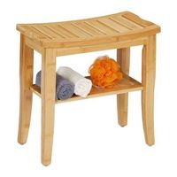 taburete de bano de bambu natural