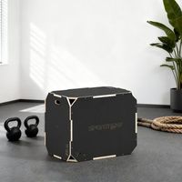 cajon pliometrico sportnow madera contrachapada 76x61x51 cm negro