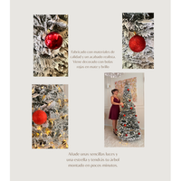 arbol navidad plegable rose home 180 cms bolas rojas