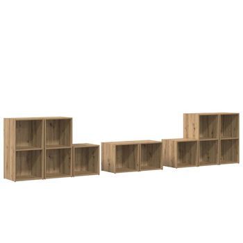Juego De Muebles De Tv 8 Uds. Roble Artisan Vidaxl