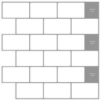 azulejo de metro 20 uds gris 30 x 30 cm poliuretano y pet vidaxl