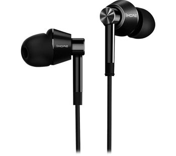 Dual Driver E1017 Earphones - Black, Black