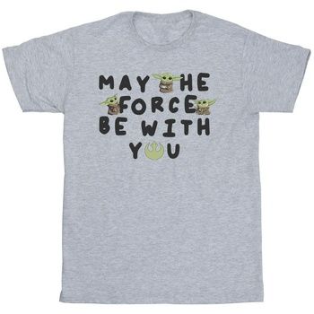 Disney Camiseta manga larga The Mandalorian May The Force Be With You para niña