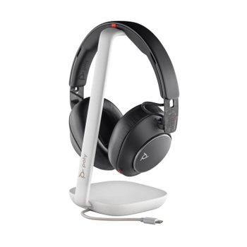 Auriculares HP Poly Voyager Surround 85 UC inalámbricos Bluetooth con Cancelación Activa de Ruido, USB-C, para llamadas y música, color negro