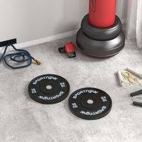 discos pesas olimpicos 2x10 kg sportnow goma negro