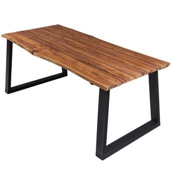 Mesa De Comedor Madera Maciza De Acacia 170x90x75 Cm Vidaxl