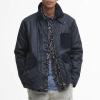 barbour shoreman spey waxed cotton jacket - xl