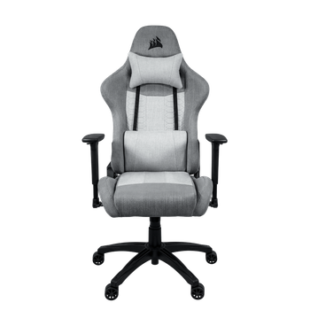Silla gaming - Corsair TC100 Relaxed, Transpirable, Reposabrazos 2D, Inclinación 160°, Gris