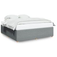 cama sin colchon tela gris claro 180x200 cm