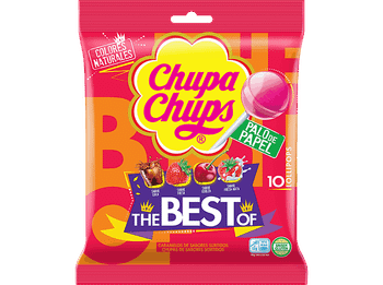 Caramelos - Chupa Chups, Sabores variados, 10 unidades