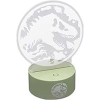 lampara led stencil jurassic world logo cambia de color 22 cms