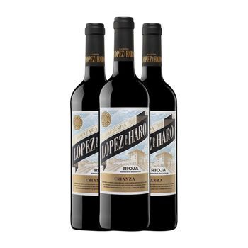 Hacienda López De Haro Vino Tinto Rioja Crianza Botella Magnum 1,5 L 13.5% Vol. (pack De 3 Unidades)