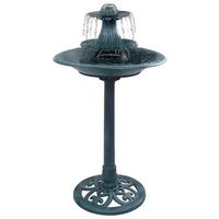 decoracion de jardin bano comedero para pajaros con fuente verde 50x91 cm plastico dec020805