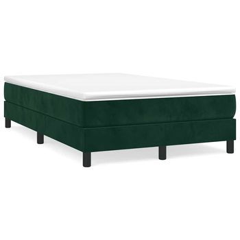 Estructura Estructura De Cama Con Somier Terciopelo Verde Oscuro 120x200 Cm Vidaxl