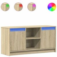 mueble de tv  mueble de salon  gabinete de tv led madera de ingenieria roble sonoma 100x34x50 cm