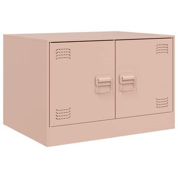 Mesa De Café - Mesa De Centro Acero Rosa 67x50x44 Cm