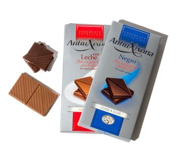 Lote 6 Chocolates sin azúcar Antiu Xixona (con leche y puros)