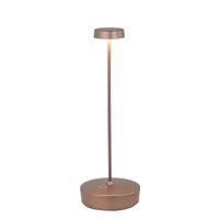 lampara de mesa led regulable en bronce mate recargable