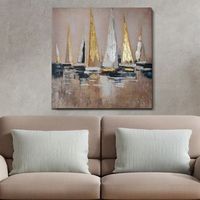 pintura al oleo decorativa opg45372-7070 multicolor 70x70 cm