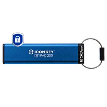 Unidad USB Kingston IronKey Keypad 200 256GB FIPS 140-3 Nivel 3 AES-256