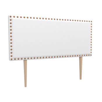 La Web Del Colchon -cabecero Tapizado Tachuelas Big Para Cama De 210 (220 X 115 Cms) Blanco