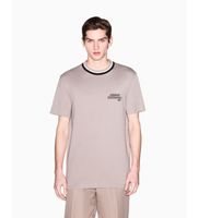 ax armani exchange para hombre xm001795af10361u6107 camiseta contraste taupe m casual algodon manga corta