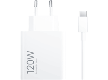 Cargador móvil - Xiaomi 120W HyperCharge Combo, USB Tipo A a USB-C, Blanco