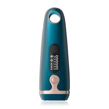 T58 Depiladora Ipl De Luz Pulsada Con Base De Carga.refrigeración Envolvente De 360 Grados .cabezal Grande Y Pequeño Reemplazable, Depilación Más Precisa.base De Desinfección Con Lámpara Uv  21,6x9,2x9,2 Cm. Color: Verde Oscuro