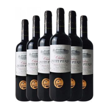 Pascal Pallaruelo Vino Tinto Château Petit Pierre Bordeaux Crianza 75 Cl 13% Vol. (pack De 6 Unidades)