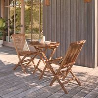 salon de jardin de madera teca maciza aceitada 24 pers