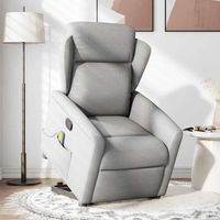 sillon de salon  silla  sillon de masaje reclinable de pie de tela gris nube