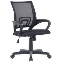 silla de oficina genius simil cuero negro 52x59x88 cm clp