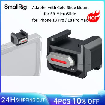 Adaptador SmallRig con soporte de zapata fría para SR-MicroSlide, compatible con la jaula para iPhone 18 Pro/18 Pro Max, para micrófono y luz, ideal para grabar vídeos.