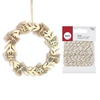 decoracion de madera colgante 22 x 22 cm mariposas  cordel dorado  b