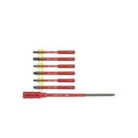 wiha juego de bits slimbit electric en surtido con soporte slimbit de 7 unid 36079