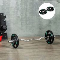 2 discos de pesas sin barra sportnow metal caucho o32x45 cm negro