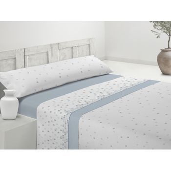 Juego De Sábanas Coralina Invierno Bit Azul Cama 150cm Donegal Collections