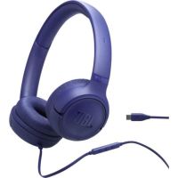 auriculares jbl tune 530c con cable usb-c sonido pure bass plegables y microfono azul