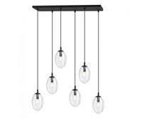 lampara colgante celeste transparente 6 luces marca wonderlamp