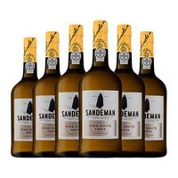 sandeman porto vino generoso blanco porto 75 cl 195 vol pack de 6 unidades
