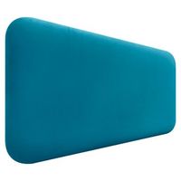 dhome cabecero tapizado en terciopelo liso redondeado para pared acusticos cabeceros absorbentes cabezal cama dormitorio celeste 105cm