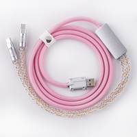 cable trenzado epomaker mix pro de 15m 2 en 1 para dos dispositivos con luz rgb degradada para teclado y raton mecanicos para juegos
