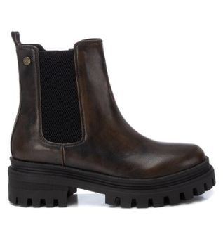 Xti para mujer. 14300402-BRONCE Botines 143004 marrón (36), 8 a 10cm, Cordones, Cremallera, Casual