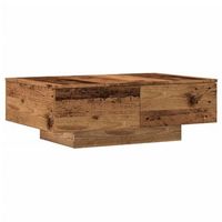 mesa de centro madera ingenieria madera envejecida 90x60x31 cm vidaxl
