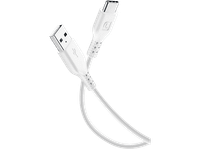 cable usb a usb-c - cellularline power tipo c 200 cm 18w blanco