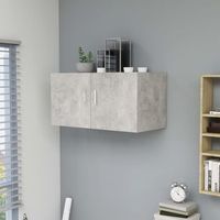 armario de pared  mueble pared madera contrachapada gris hormigon 80x39x40 cm cfw740736